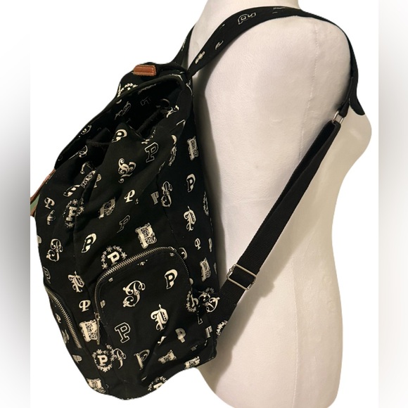 PINK Victoria's Secret Black Backpack with Tan Details - Picture 4 of 9